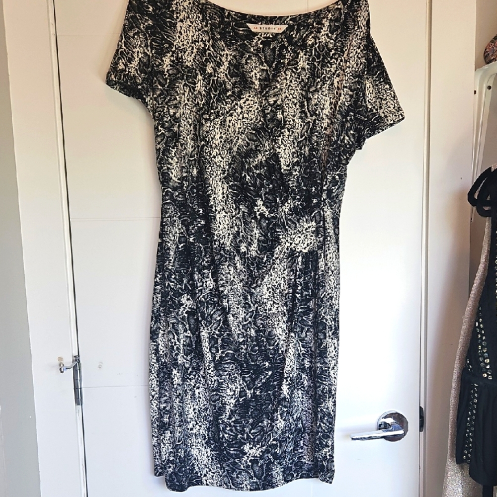 Elegant Black and White Dress